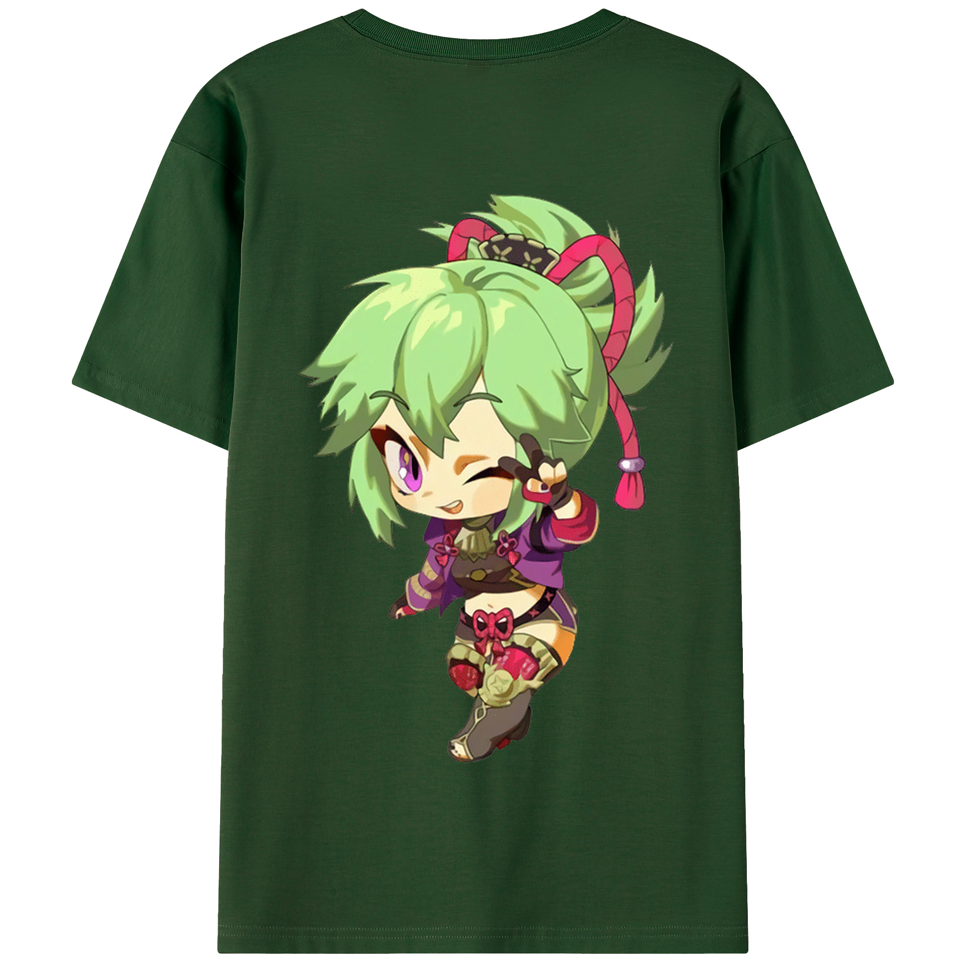 げんし神  久岐忍 くき しのぶ genshin Kuki Shinobu 綿100％半袖Tシャツ（背面プリント）